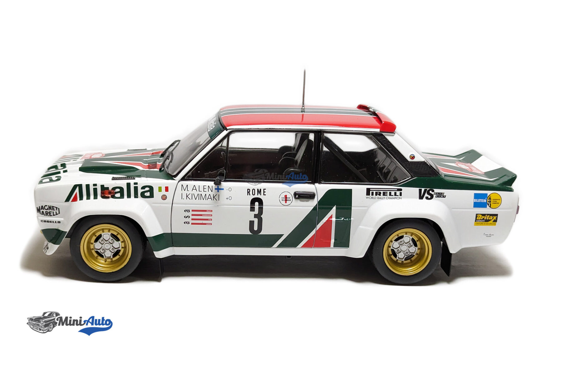 Fiat - 131 Abarth Alitalina N 3 3rd Rally Montecarlo 1979 M.Alen - I.Kivimaki - White - Image 6