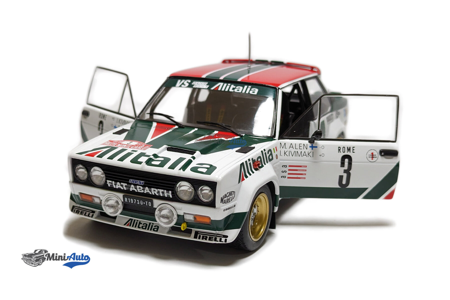 Fiat - 131 Abarth Alitalina N 3 3rd Rally Montecarlo 1979 M.Alen - I.Kivimaki - White - Image 2