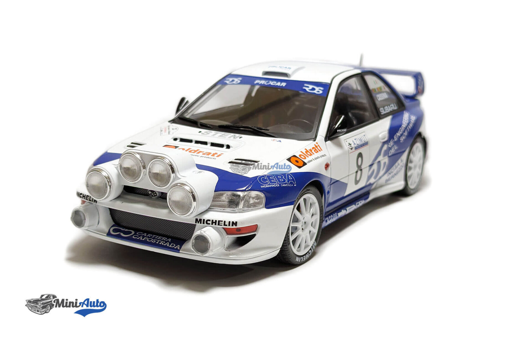 Subaru Impreza S5 WRC99 – Rally Azimut Di Monza – #8 V.Rossi / C.Cassina - 2000 - White - Image 5