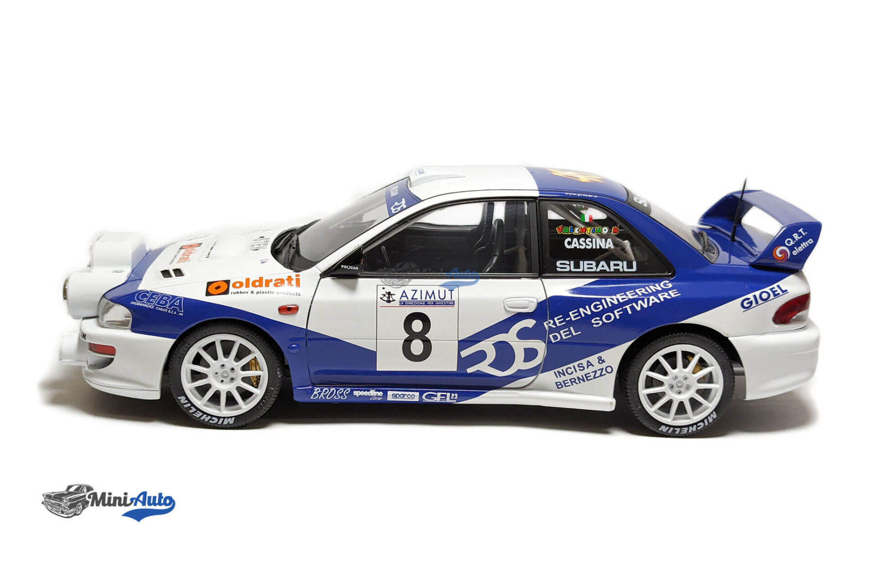 Subaru Impreza S5 WRC99 – Rally Azimut Di Monza – #8 V.Rossi / C.Cassina - 2000 - White - Image 6
