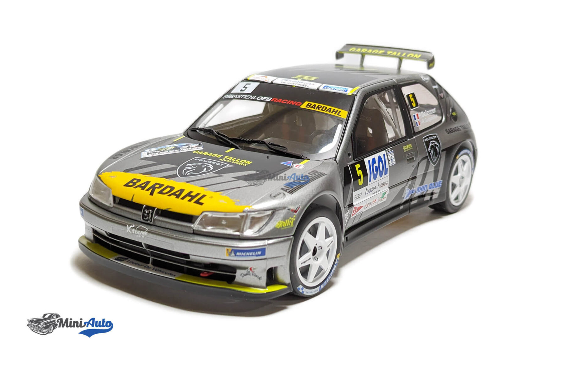 Peugeot 306 Maxi – Rallye du Mont Blanc – #5 F.Delecour   J.R.Guigonnet - 2021 - Grey - Image 4