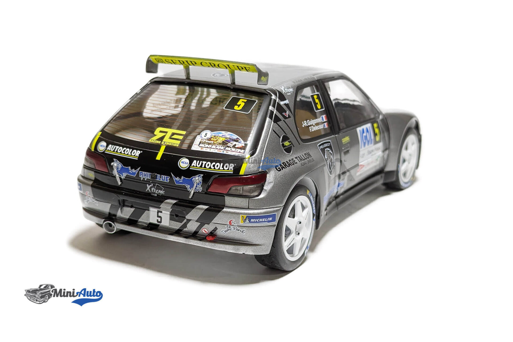 Peugeot 306 Maxi – Rallye du Mont Blanc – #5 F.Delecour   J.R.Guigonnet - 2021 - Grey - Image 5