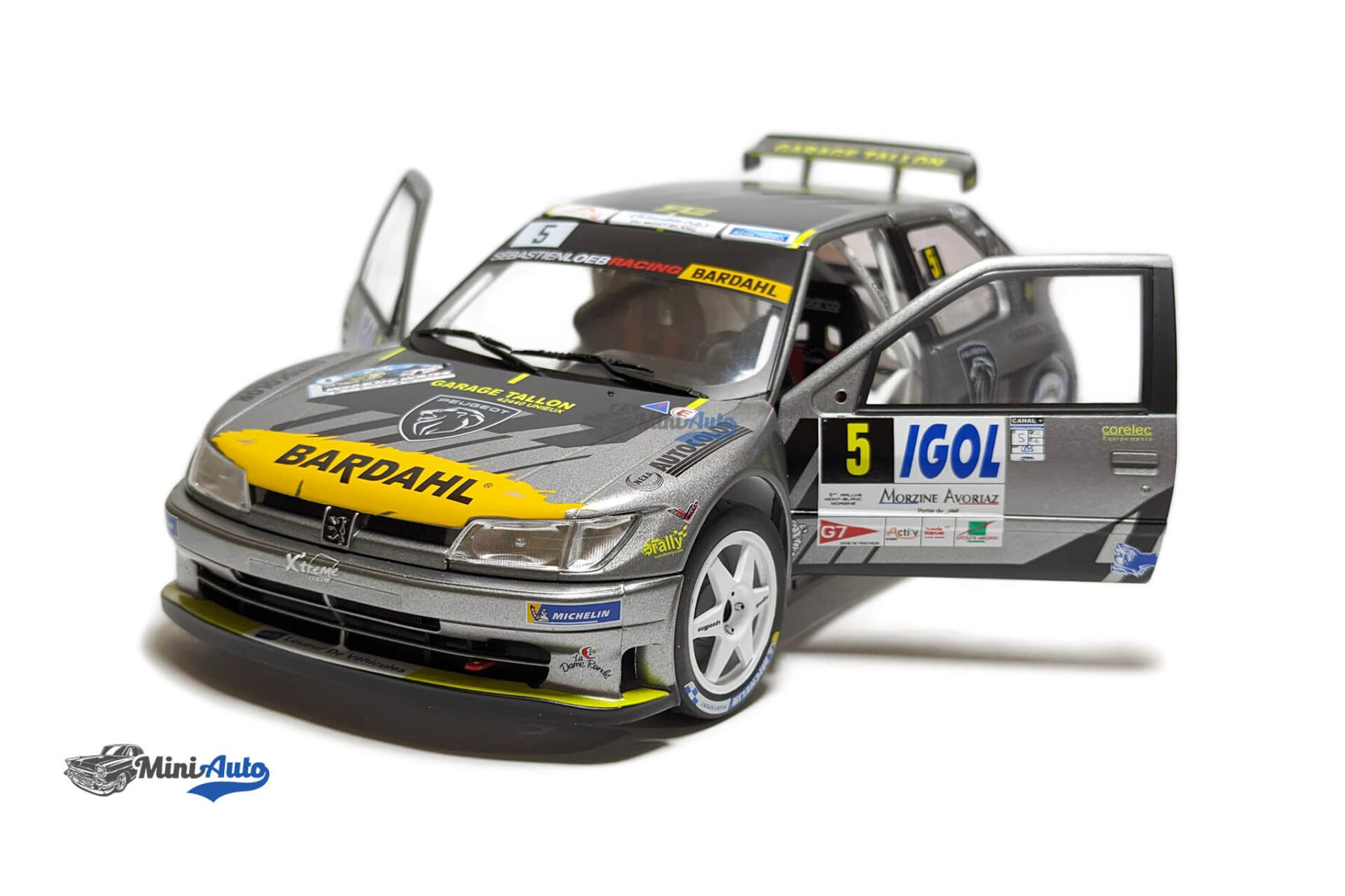 Peugeot 306 Maxi – Rallye du Mont Blanc – #5 F.Delecour   J.R.Guigonnet - 2021 - Grey - Image 2
