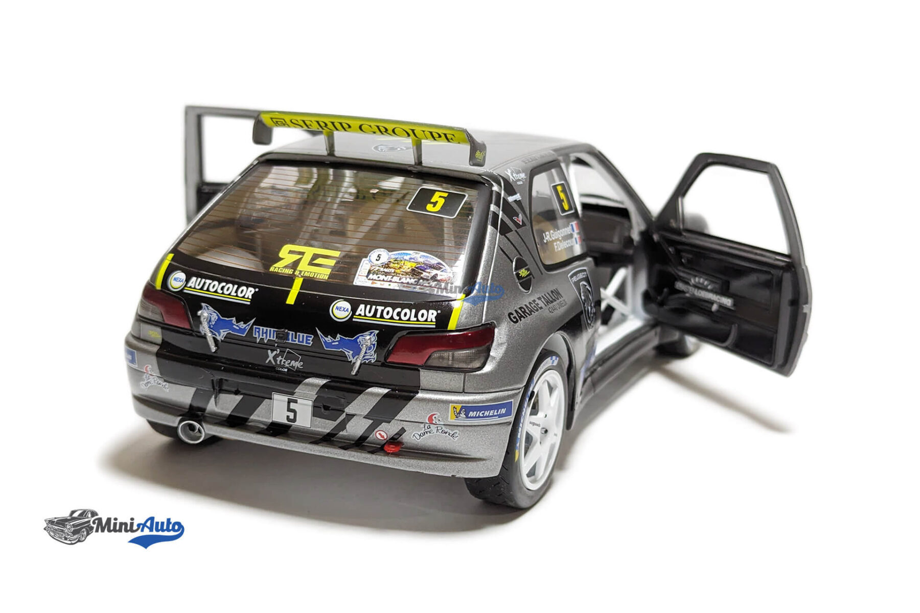 Peugeot 306 Maxi – Rallye du Mont Blanc – #5 F.Delecour   J.R.Guigonnet - 2021 - Grey - Image 3