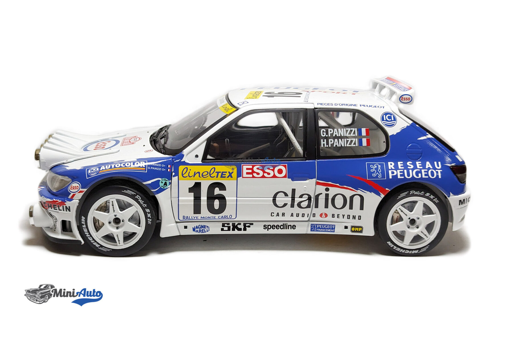S1808303---Peugeot-306-MAXI-(night-version)-N-16-Rally-MonteCarlo-1998-F.DELECOUR---D.GRATALOUP---White_3 Peugeot 306 MAXI (night version) N 16 Rally MonteCarlo 1998 F.DELECOUR - D.GRATALOUP - White - Image 6