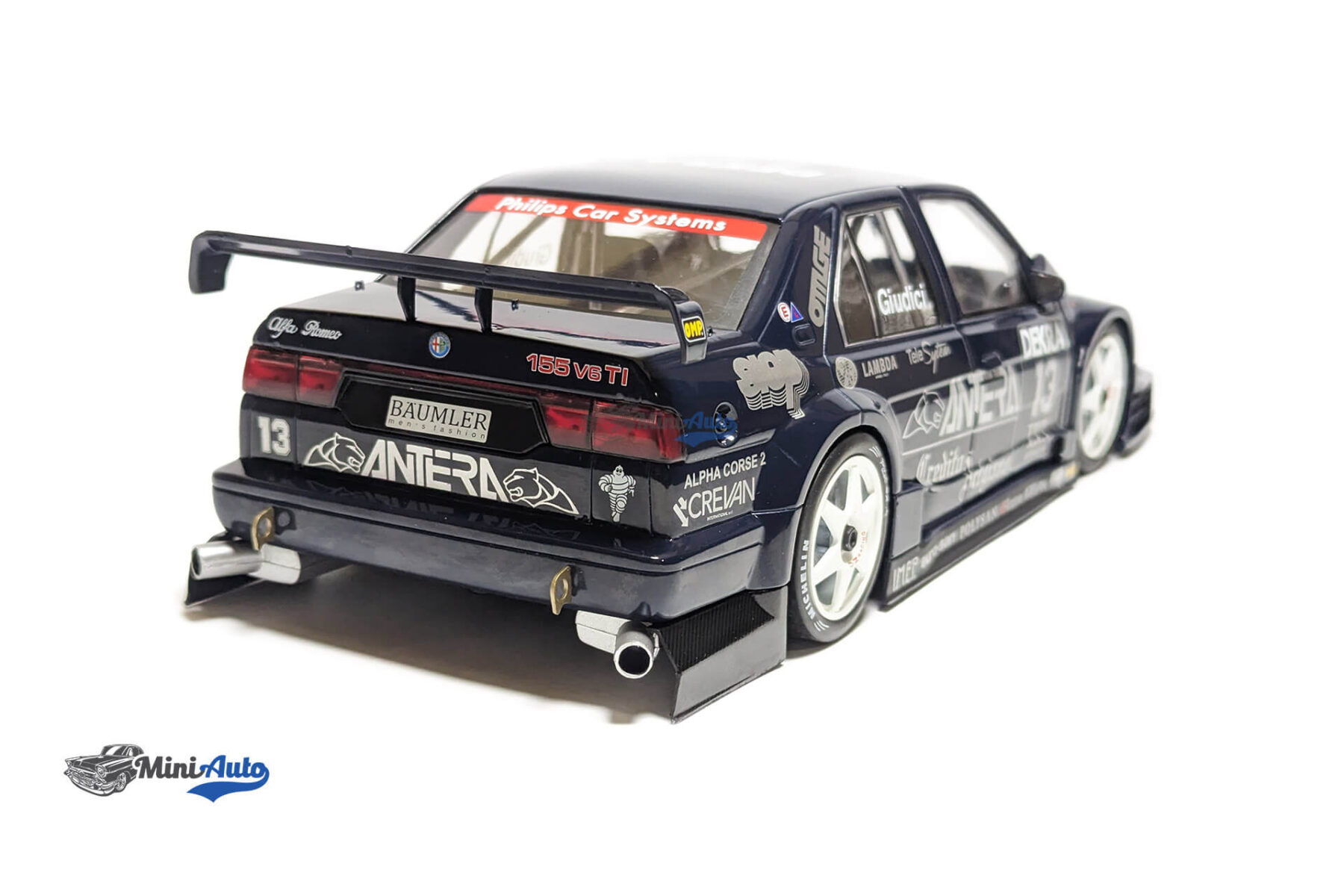 Alfa Romeo 155 V6 Ti Team Alpha Corse 2 N 13 DTM ITC Season 1995 - Black - Image 5