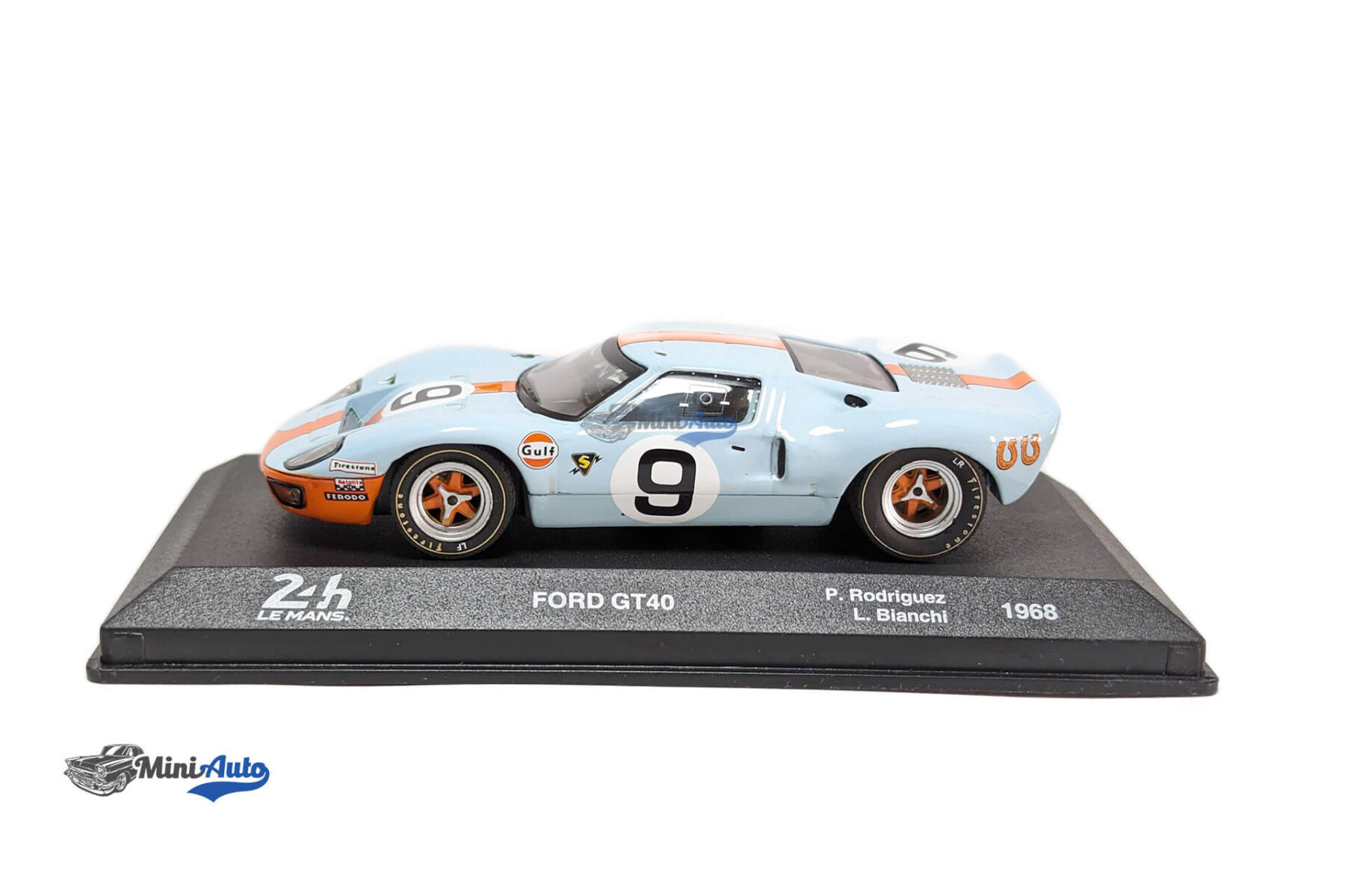 Ford GT40 RHD No9 Le Mans P.Rodriquez/L.Bianchi - 1968 - Light Blue - Image 2
