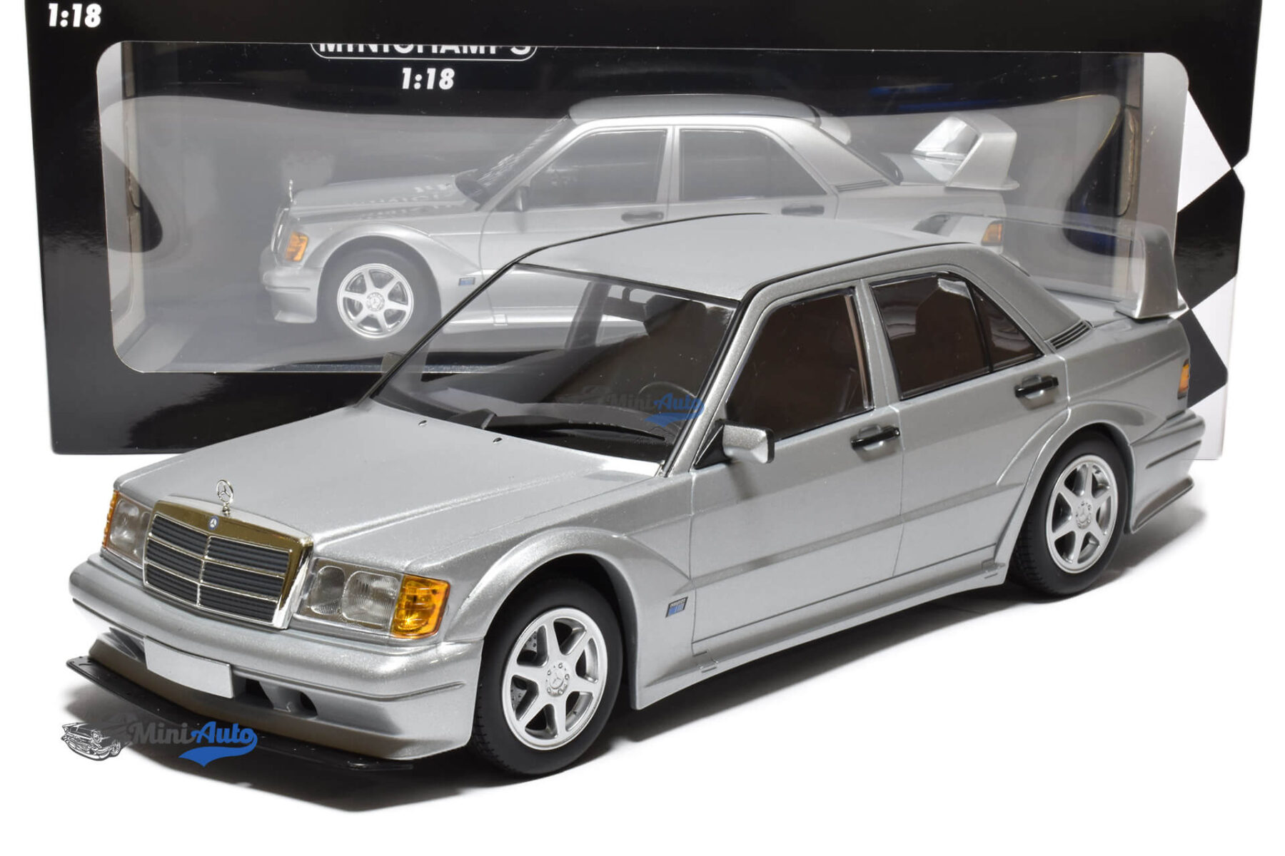 MIN155036101---Mercedes-190E-2.5-EVO2---1990---Silver_4 Mercedes 190E 2.5 EVO2 - 1990 - Silver - Image 5