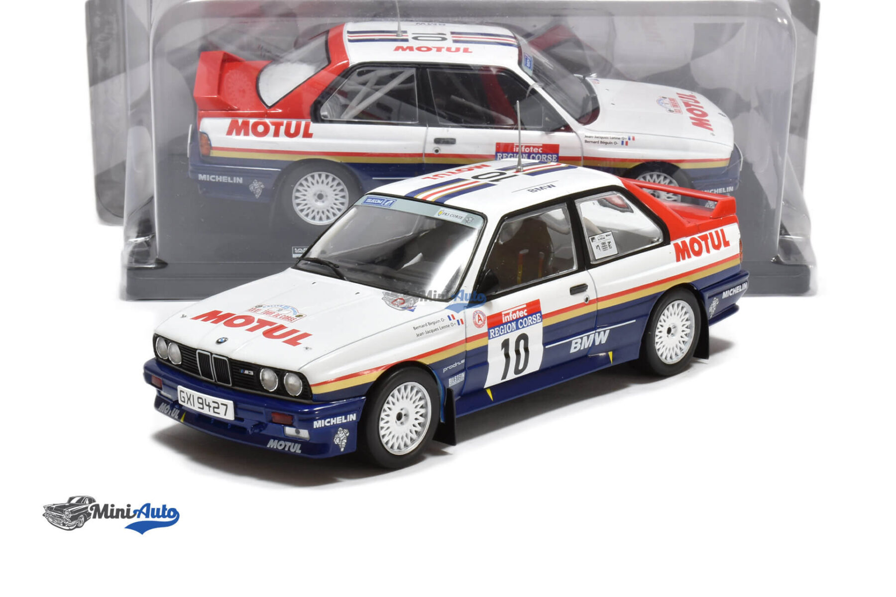 BMW M3 (E30) N10 Winner Rallye Tour de Corse, Beguin, Lenne – 1987 – Blue/White - Image 4