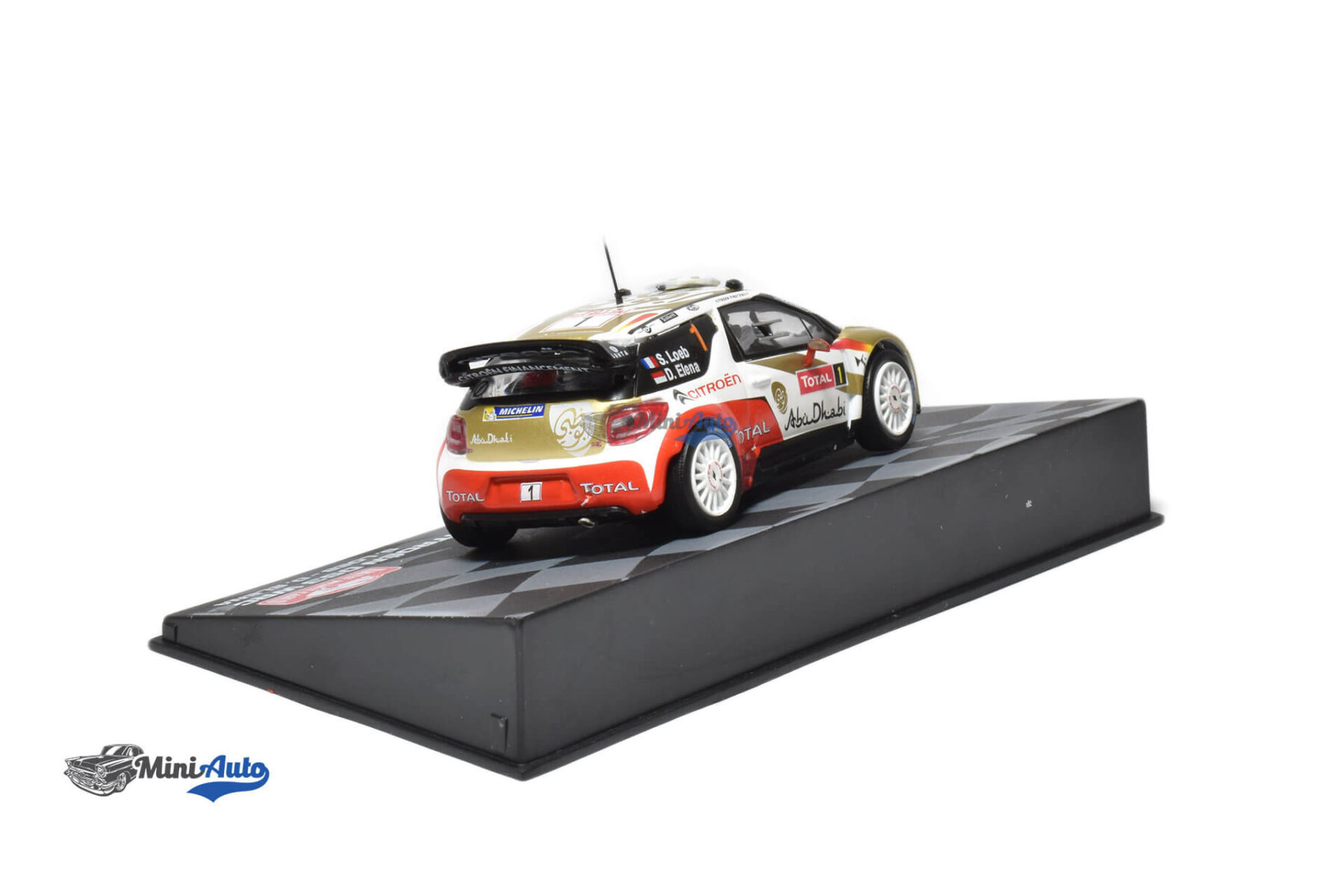 Citroen DS3 WRC #1 Loeb Rally Monte Carlo - 2013 - White/Gold/Red - Image 3