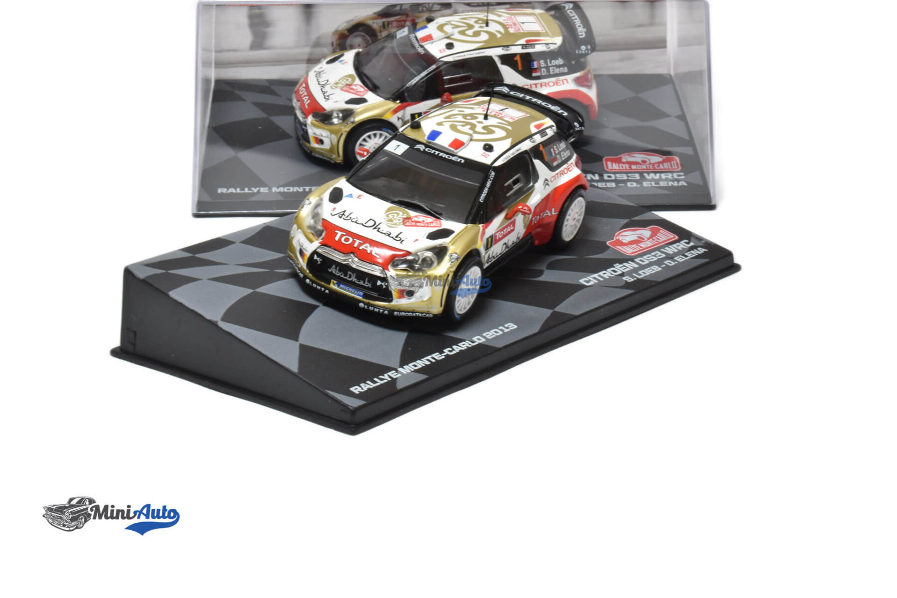 Citroen DS3 WRC #1 Loeb Rally Monte Carlo - 2013 - White/Gold/Red - Image 5
