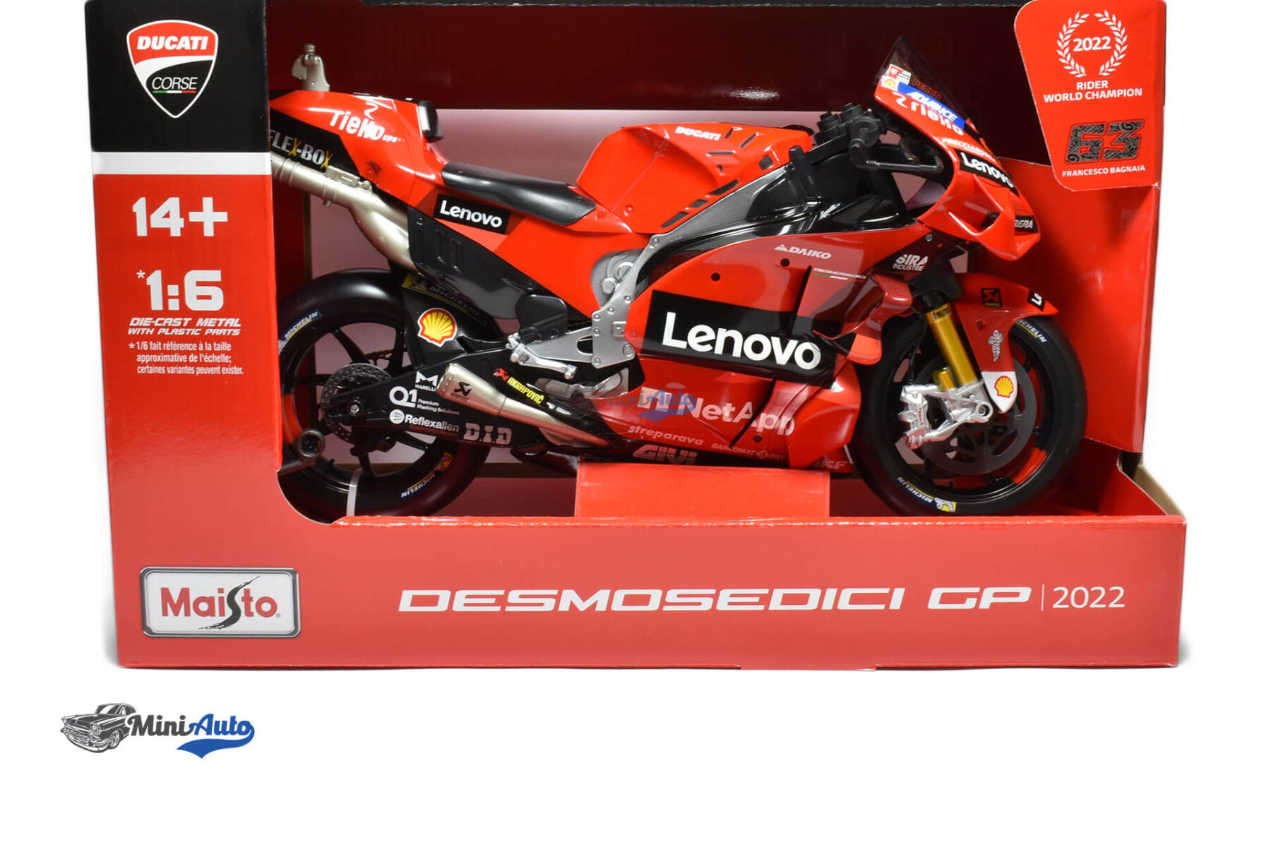 Ducati Desmosedici GP22 Team lenovo N63 - 32cm - 2022 - Red 1/6 - Image 4