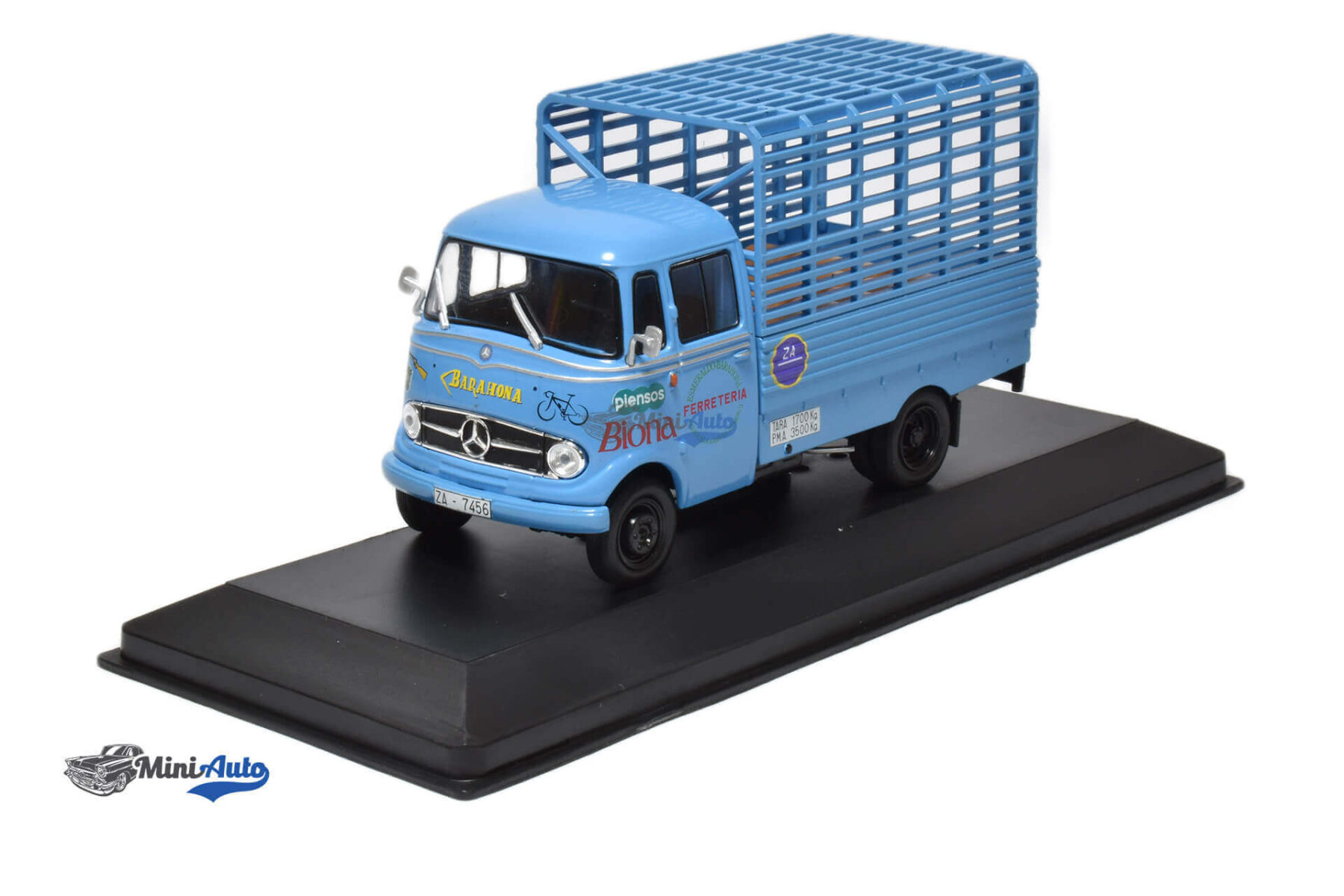 Mercedes Benz L319D Truck Piensos Biona - 1963 - Blue - Image 3