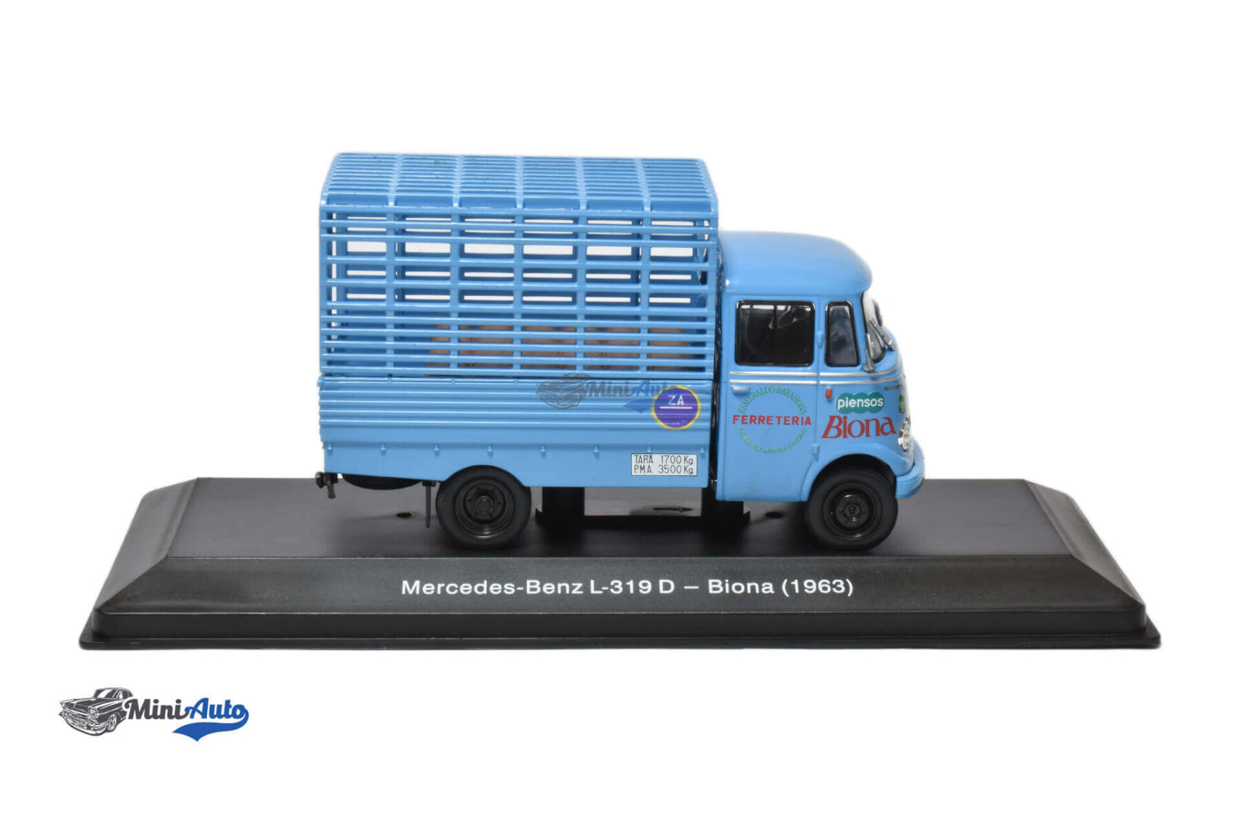 Mercedes Benz L319D Truck Piensos Biona - 1963 - Blue - Image 5