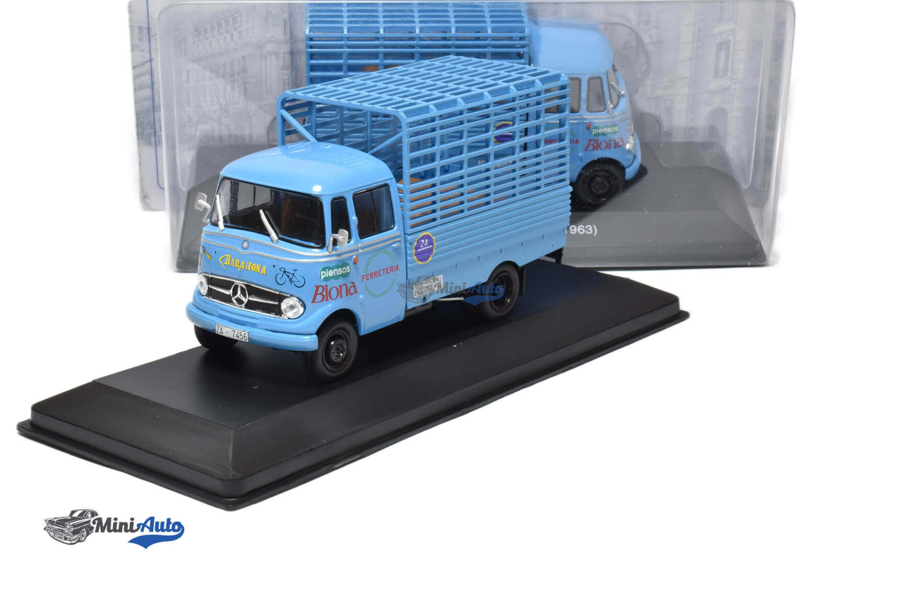 Mercedes Benz L319D Truck Piensos Biona - 1963 - Blue - Image 4