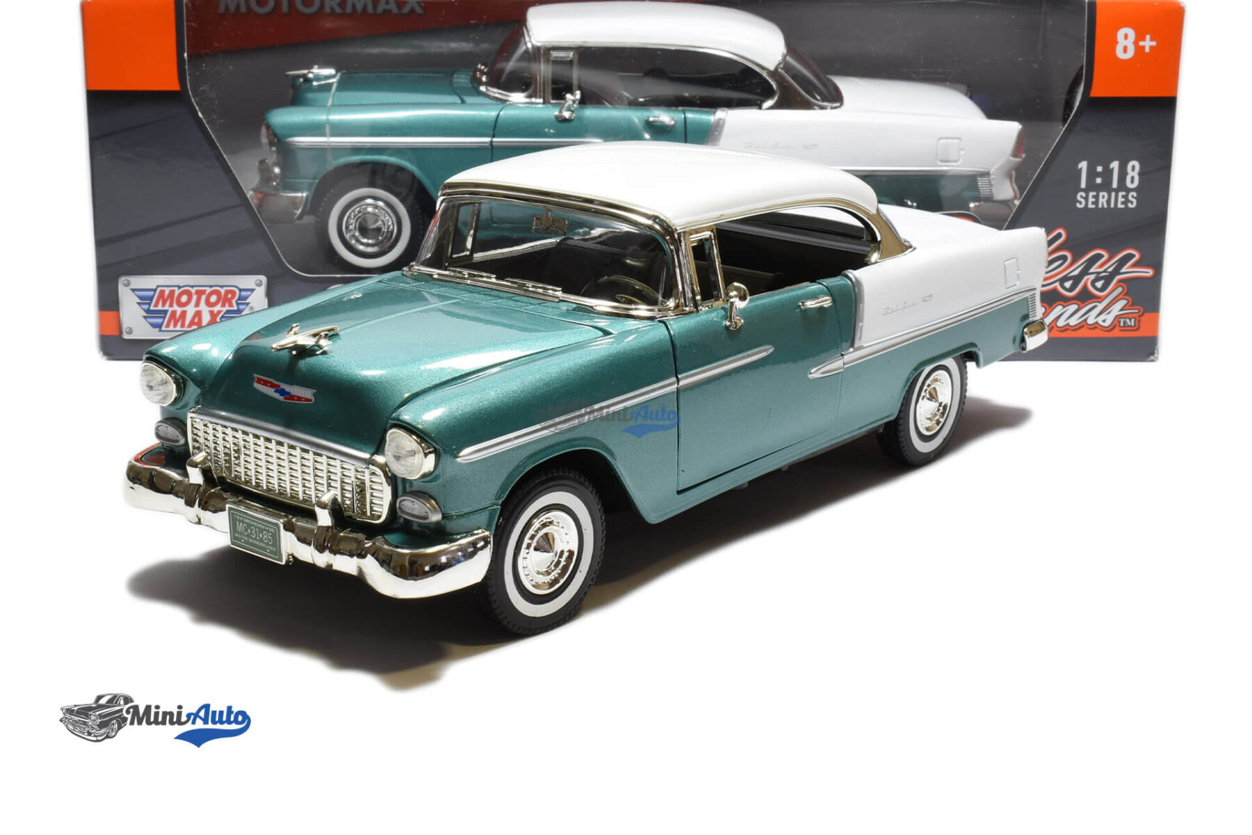 MOM73185GREENWHITE---Chevrolet-Bel-Air-Hardtop---1955---GreenWhite_6 Chevrolet Bel Air Hardtop - 1955 - Green/White - Image 6