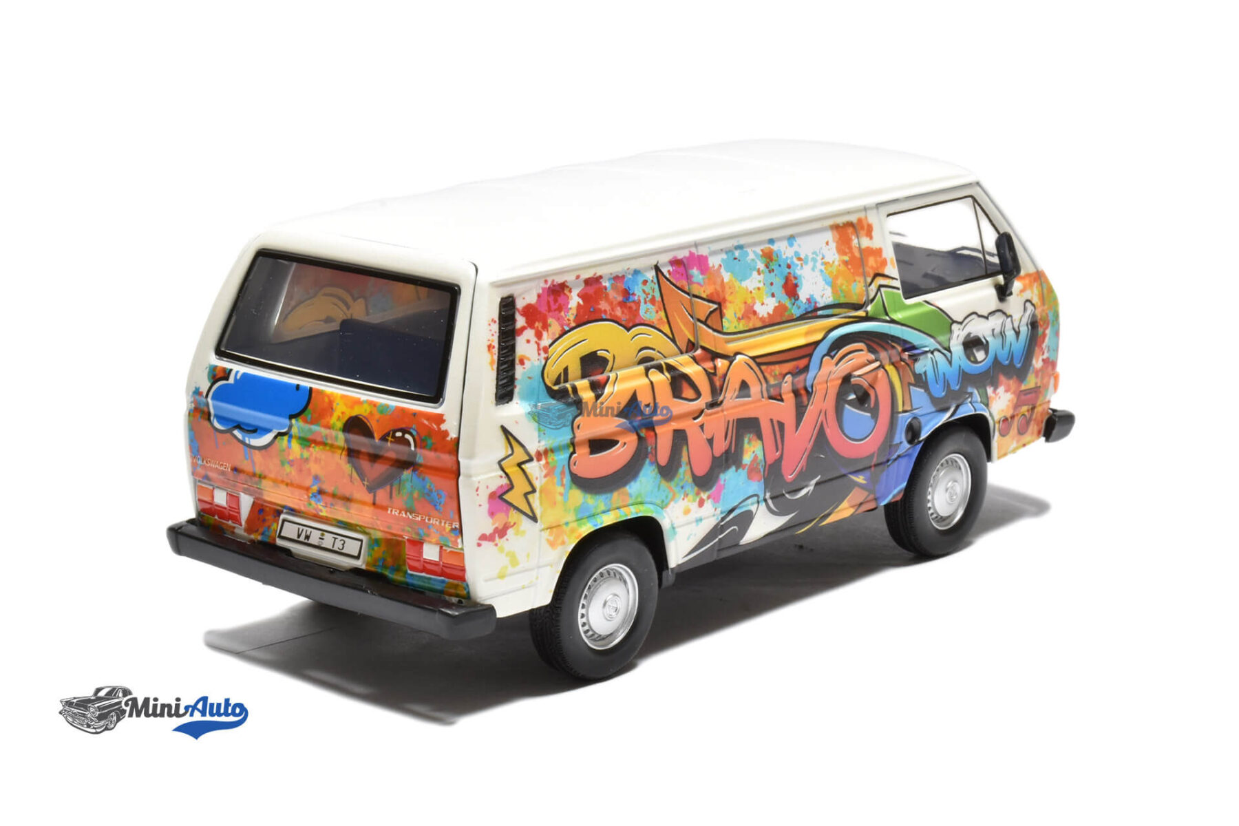 Volkswagen T3 Box Wagon Graffiti - 1987 - White - Image 2
