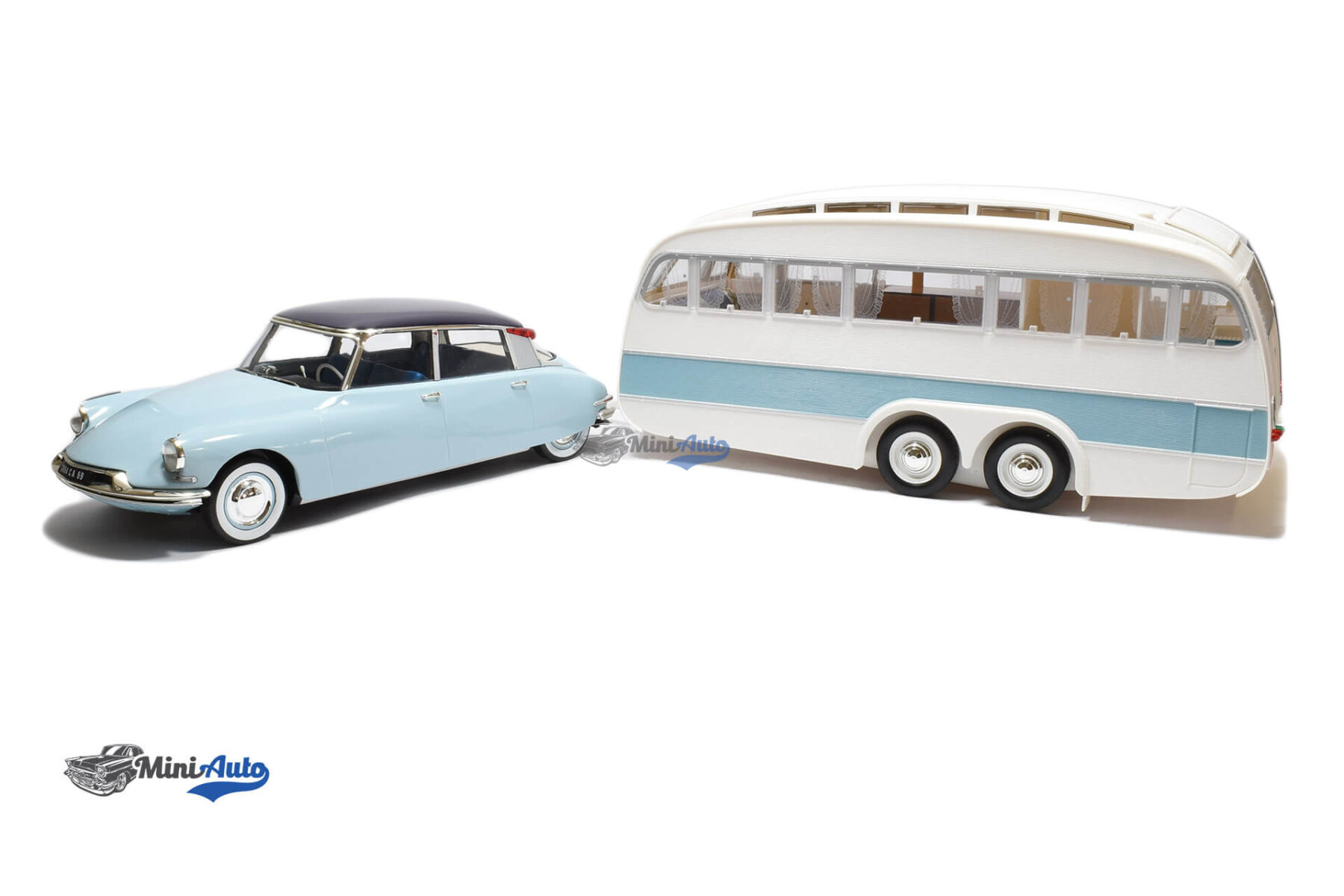 Citroen DS19 With Roulotte - 1960 - Blue/White - Image 2