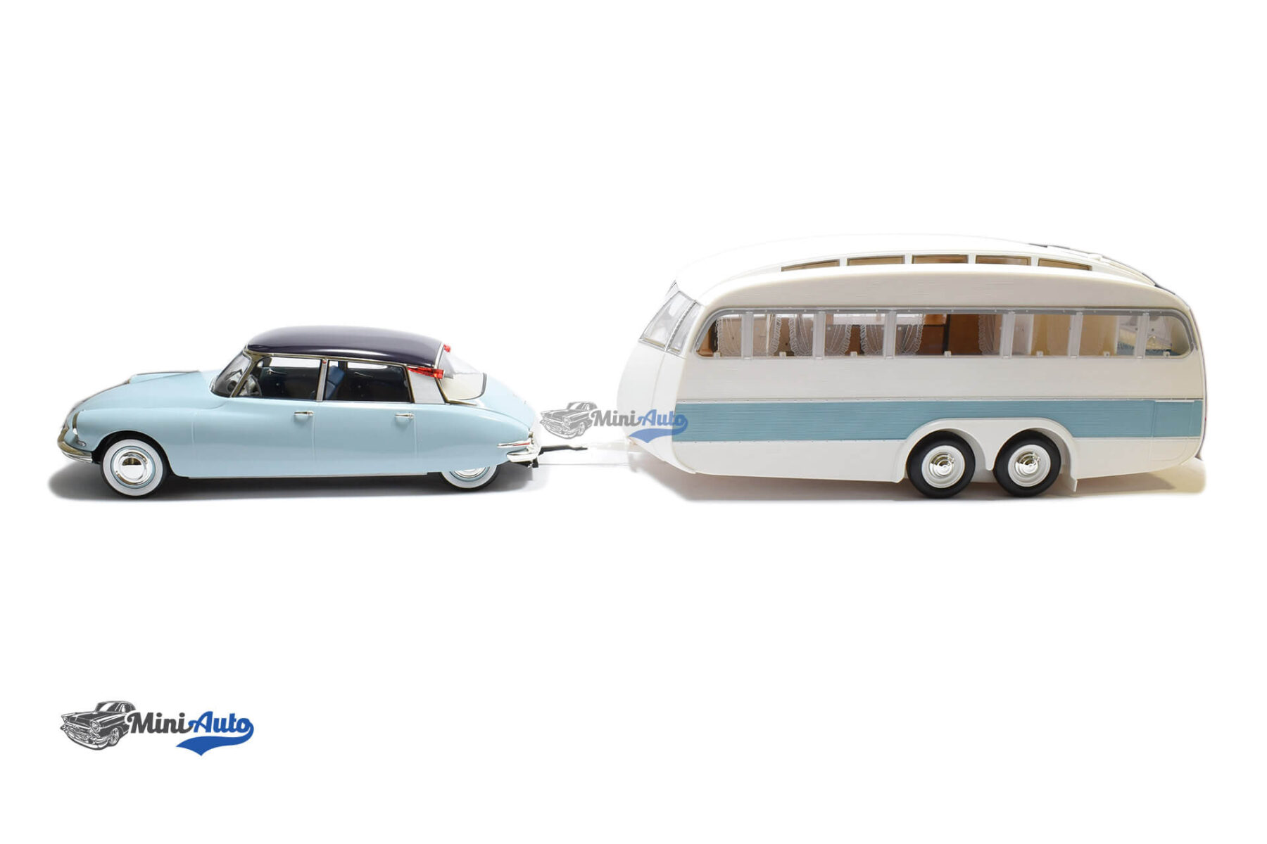 Citroen DS19 With Roulotte - 1960 - Blue/White - Image 3