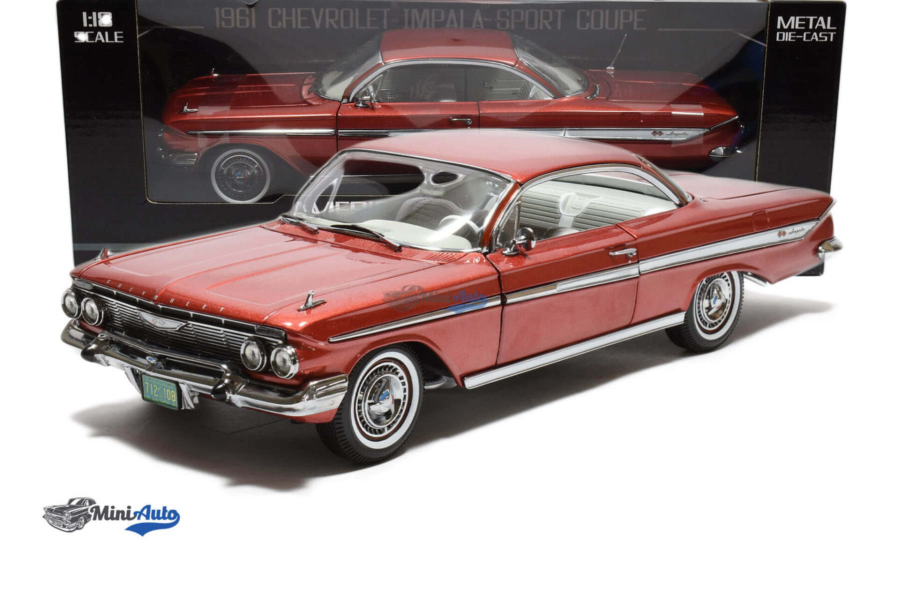 Chevrolet Impala sport coupe - 1961 - Red - Image 6