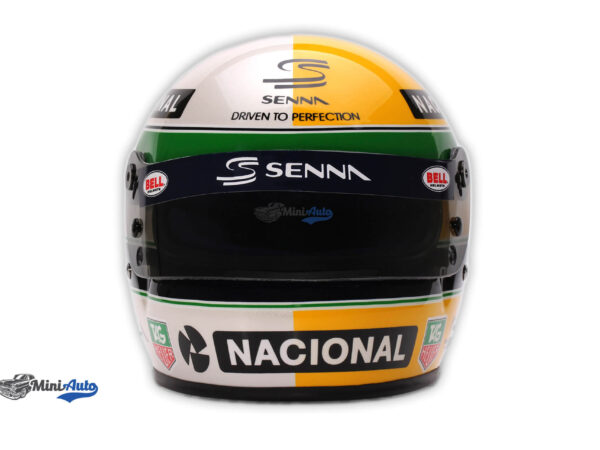 Casco Helmet F1 Ayrton Senna Team Rothmans Renault - 30 Years Tribute Imola Italy Gp 1994-2024 - White Yellow Green