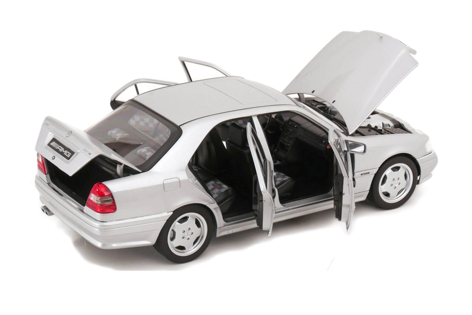 N183380-Norev-Mercedes-Benz-C63-AMG-W202-1993_3 Mercedes Benz W202 C63 AMG (Limited Edition 1000 pcs) - 1993 - Silver - Image 3