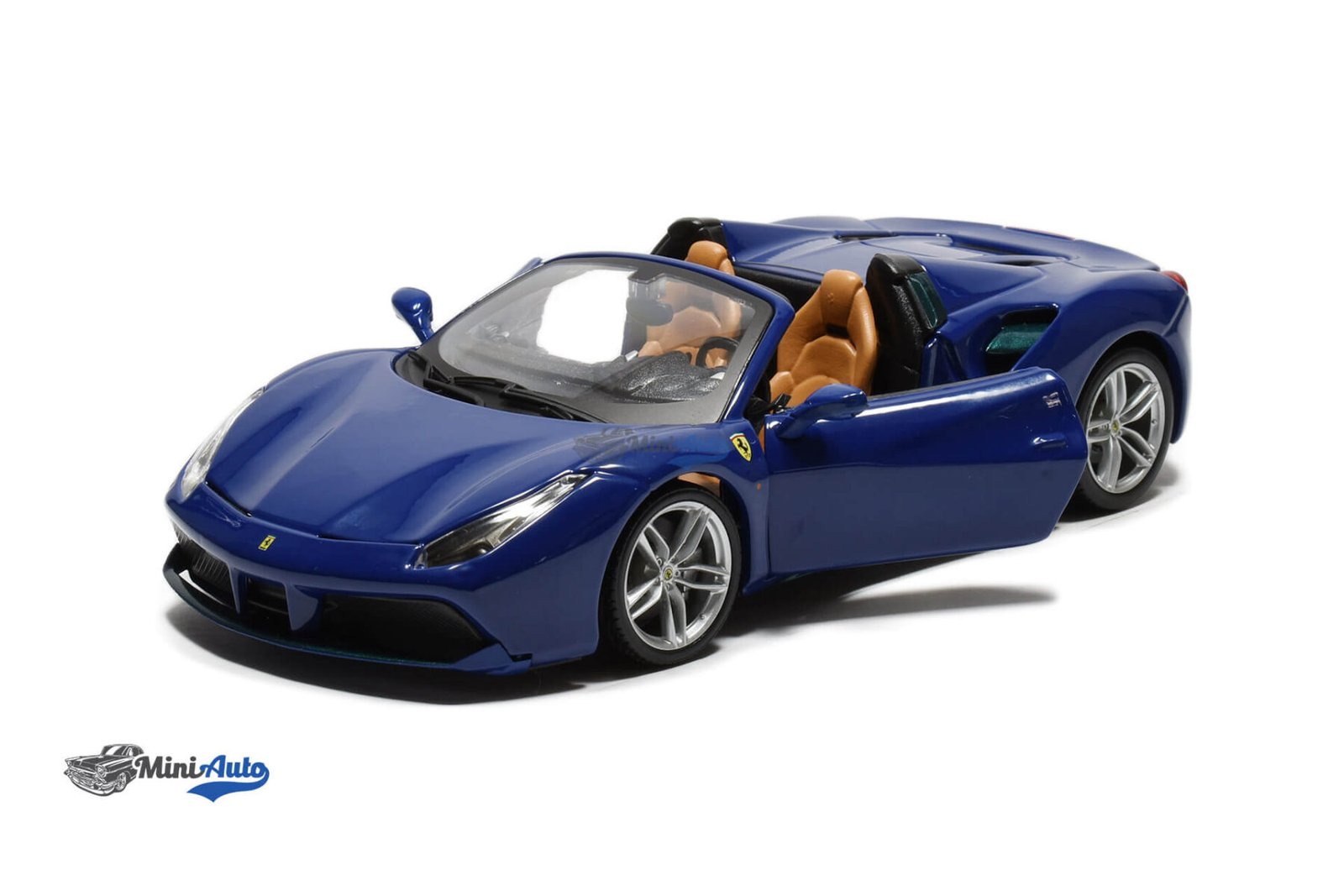 Ferrari 488 Spider 2015 (inspired by the 166 Touring Barchetta) - Blue Met - Image 3