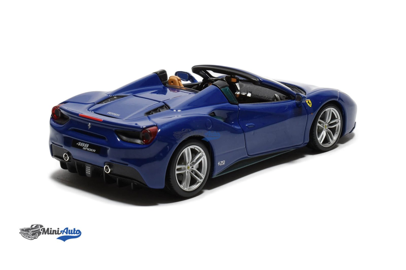 Ferrari 488 Spider 2015 (inspired by the 166 Touring Barchetta) - Blue Met - Image 2