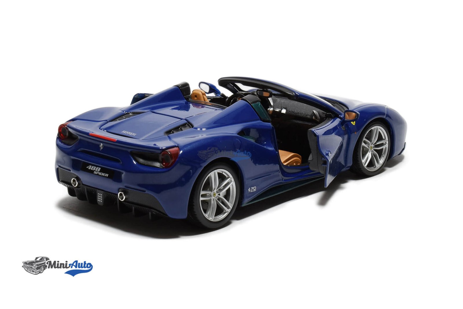 Ferrari 488 Spider 2015 (inspired by the 166 Touring Barchetta) - Blue Met - Image 4