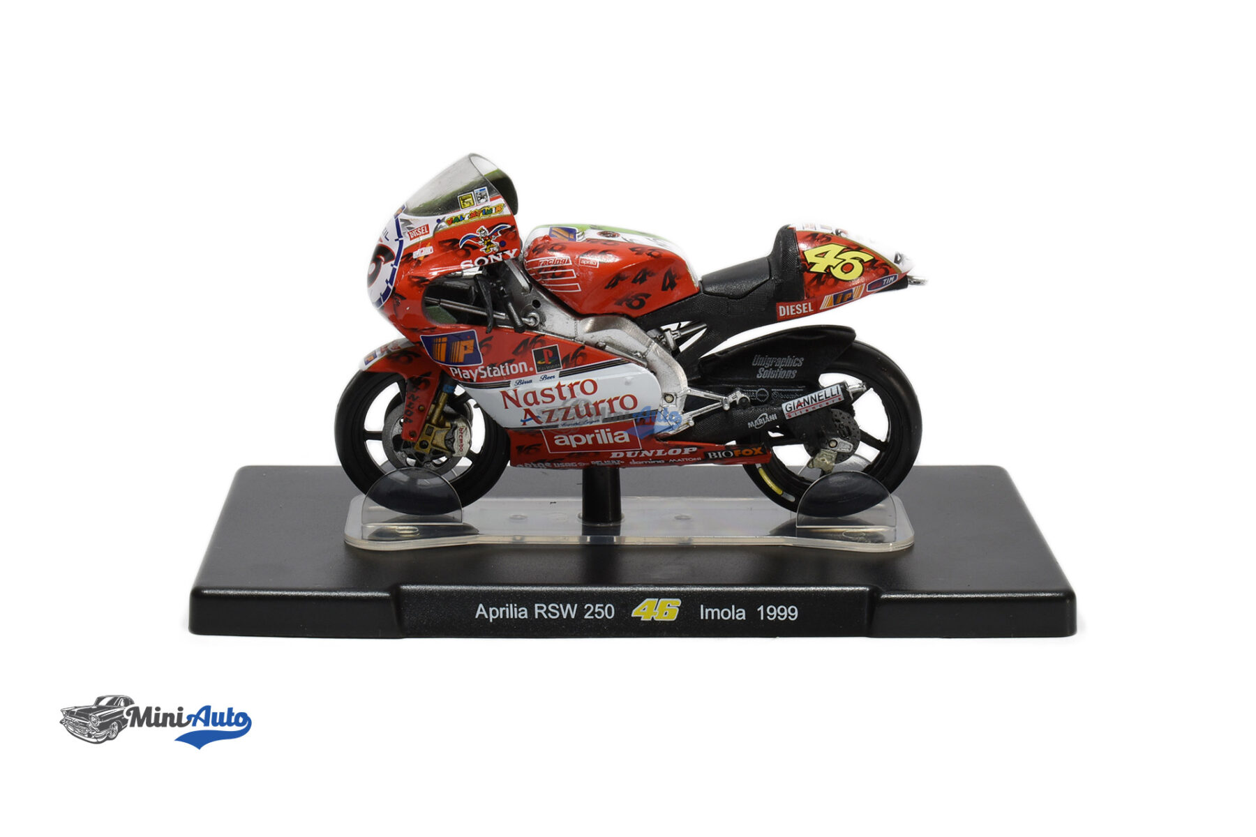 Aprilia - RSW 250cc N46 World Champion Season Valentino Rossi - 1999 - Red/Green - Image 3