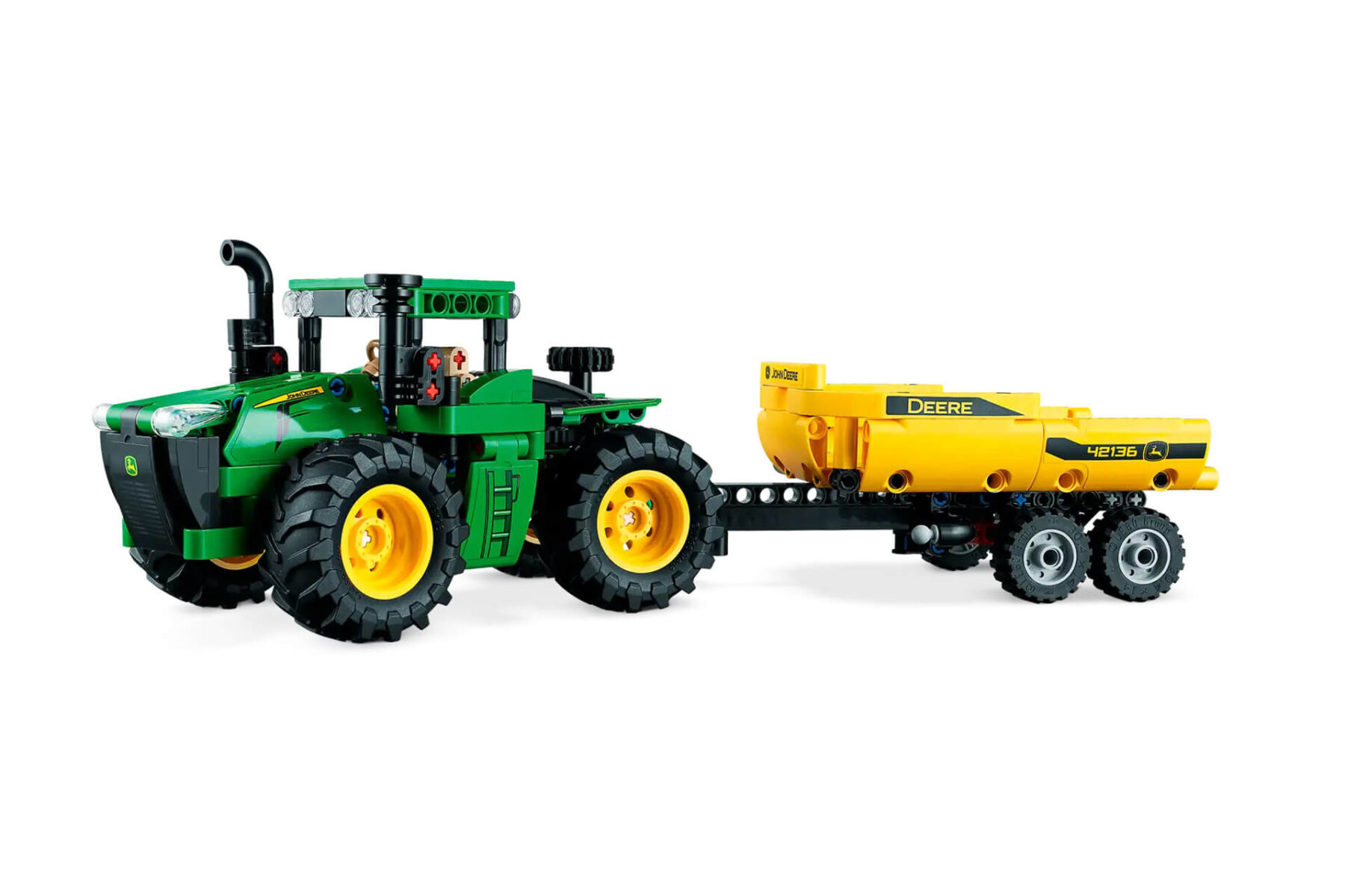 Lego - John Deere 9620R 4WD Tracktor With Trailer - 2018 - Green - Image 2