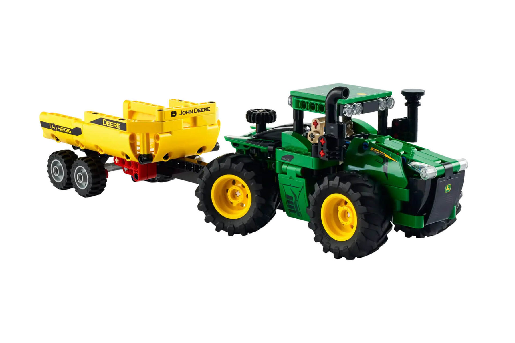 Lego - John Deere 9620R 4WD Tracktor With Trailer - 2018 - Green - Image 3