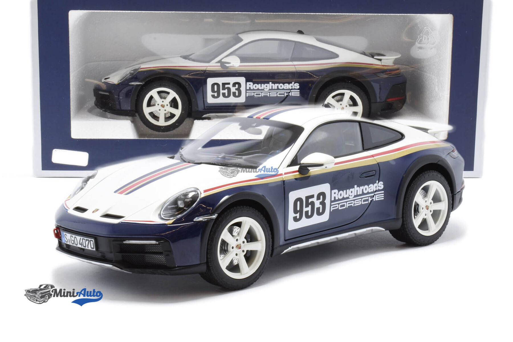 Porsche 911 992 N953 Rally Dakar Roughroads - 2023 - White/Blue - Image 6