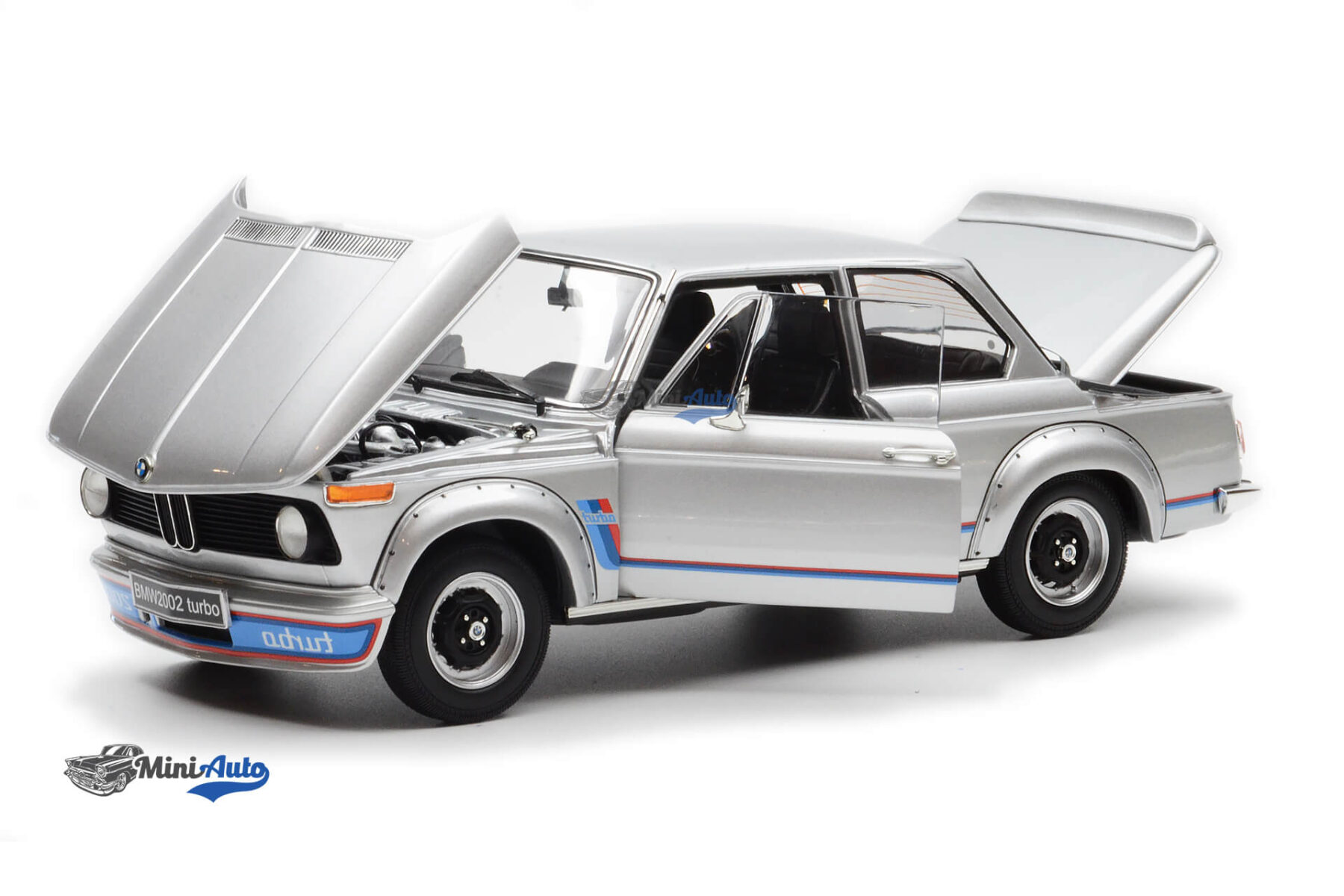 KY08544S_BMW 2002 TURBO - Kyosho 118_1 BMW 2002 Turbo - 1974 - Silver - Image 2