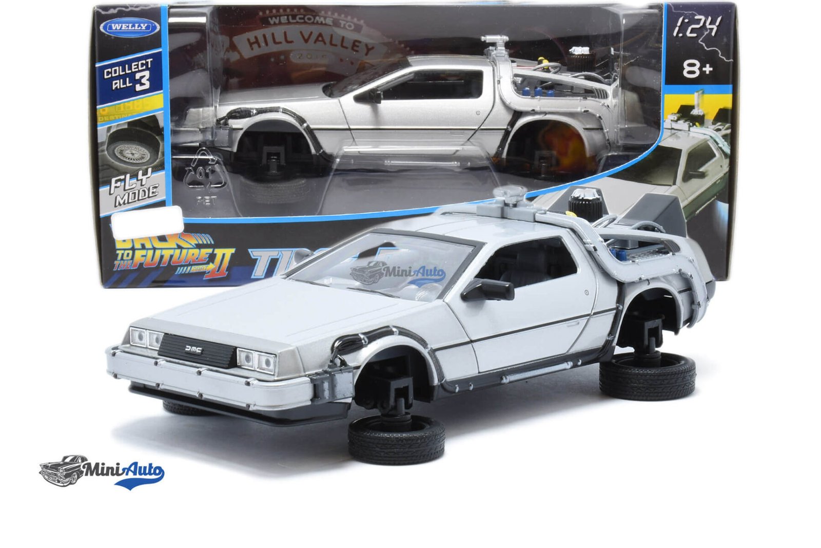 DeLorean Back to the future II Flying Whel version - Silver - Image 6