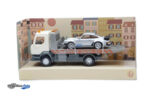 Renault Carro Attrezze truck car transporter with Porsche 911 930 3.0 Turbo Coupe - 1987 - White Silver - Image 3