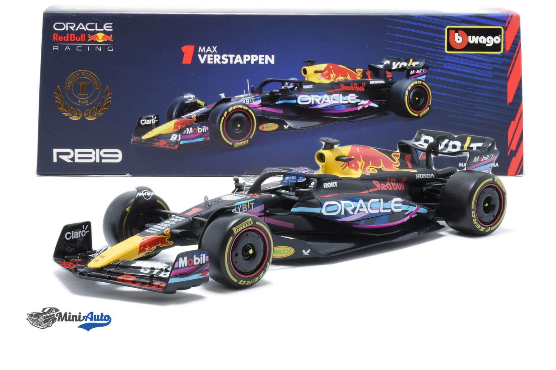 Honda Oracle RedBull RB19 Champion 2023 Max Verstappen - 2023 - Black - Image 4