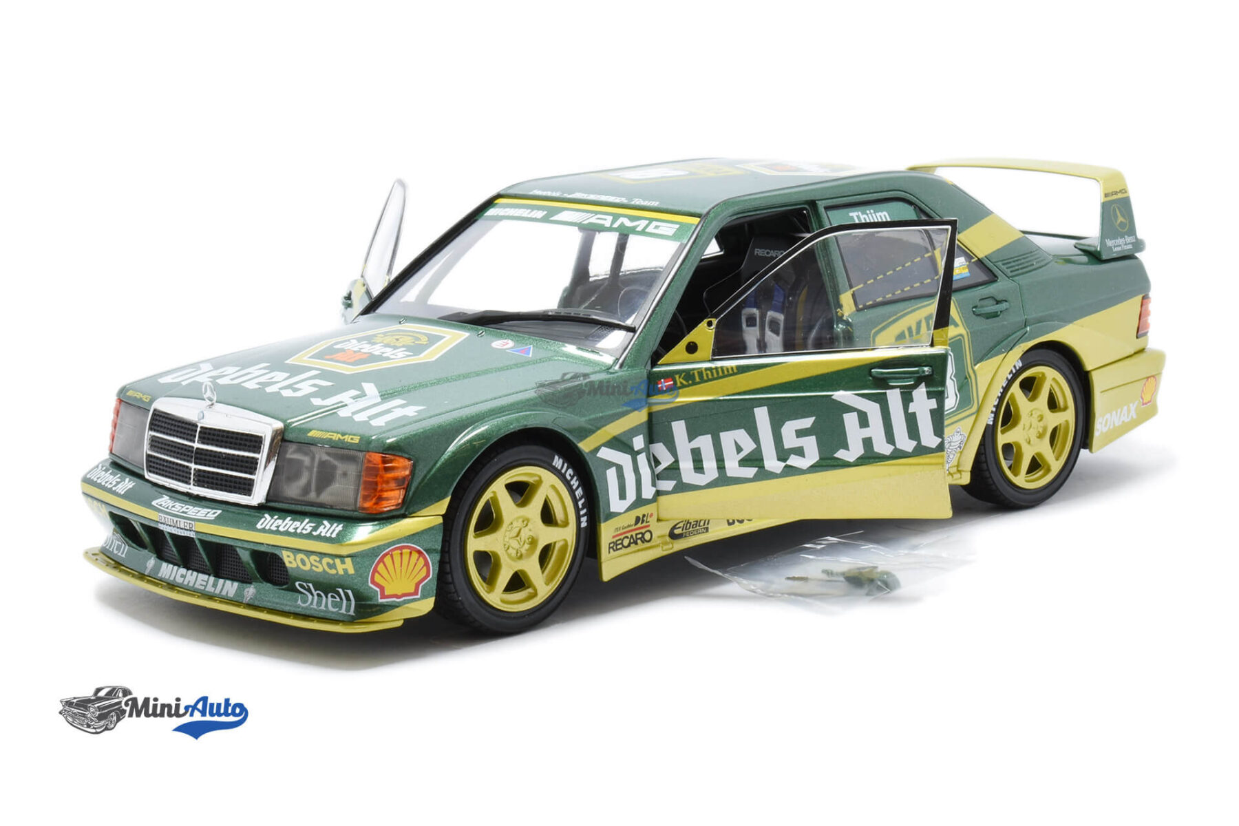 Mercedes Benz 190E W201 EvoII N18 K. Thim - 1992 - Green - Image 2