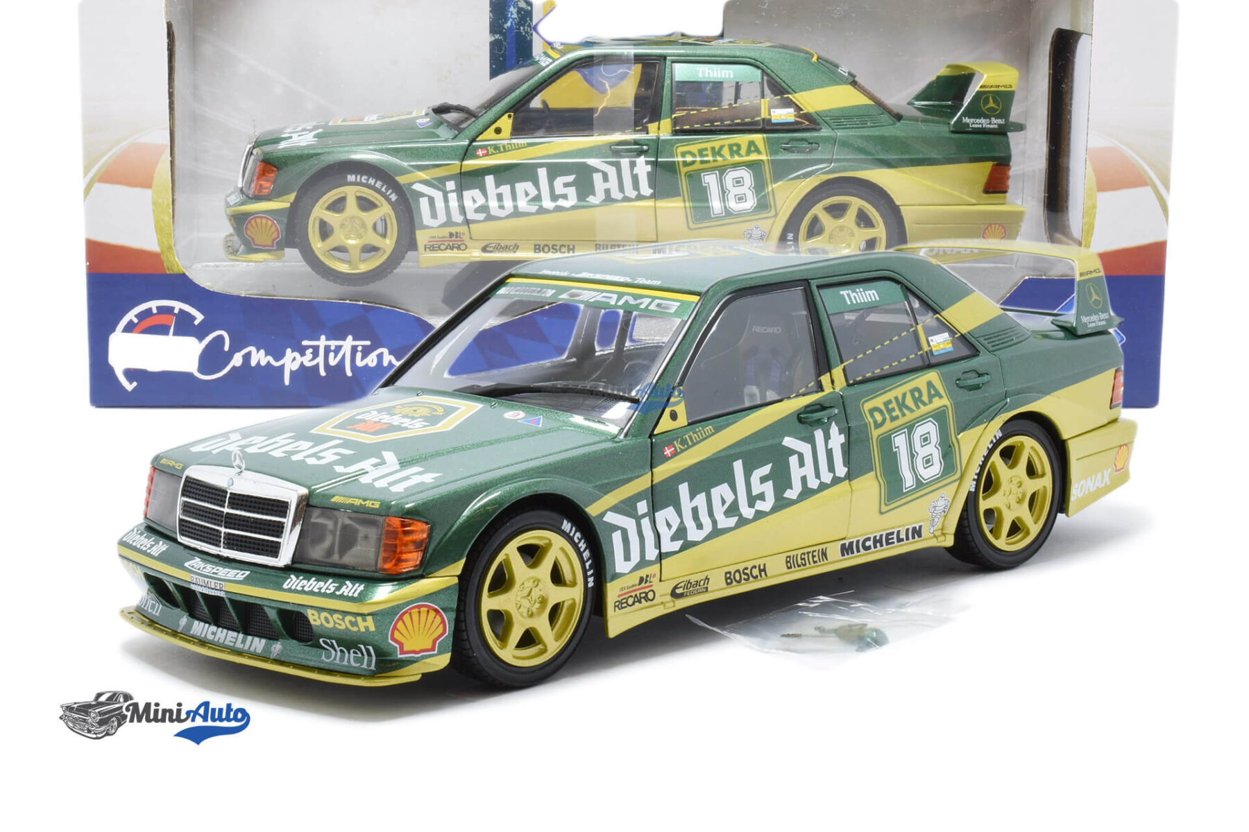 Mercedes Benz 190E W201 EvoII N18 K. Thim - 1992 - Green - Image 6
