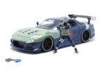 Mazda RX7 With Figure - 1995 - Blue/Green
