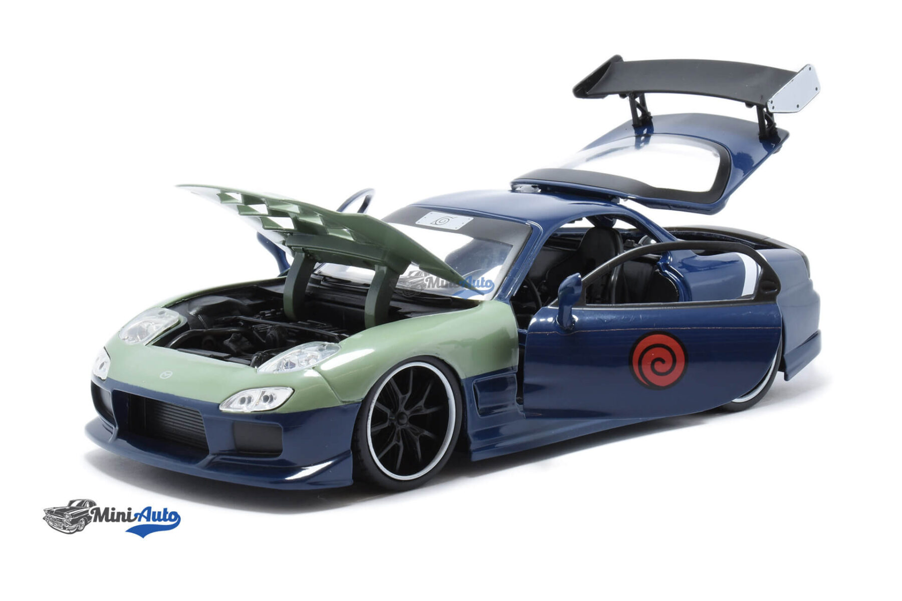 Mazda RX7 With Figure - 1995 - Blue/Green - Image 2