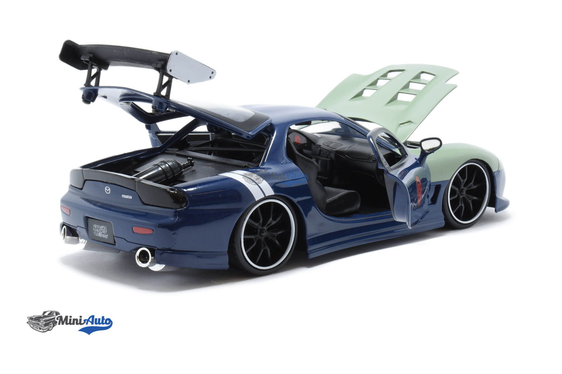 Mazda RX7 With Figure - 1995 - Blue/Green - Image 4