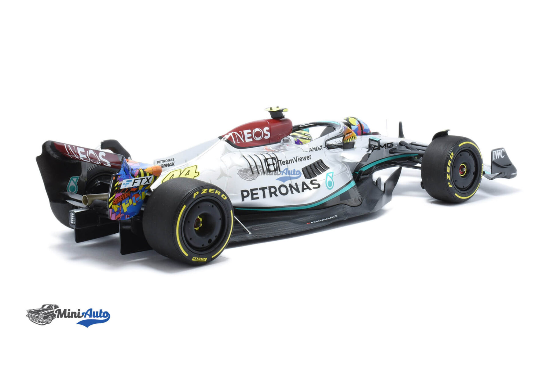 Mercedes Benz W13 L. Hamilton N44 - 2022 - Silver - Image 2