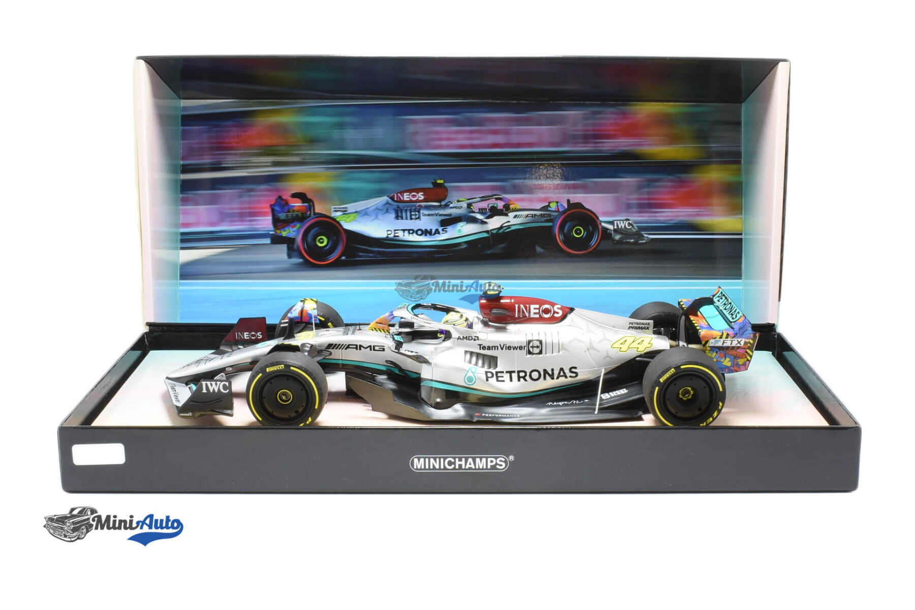 Mercedes Benz W13 L. Hamilton N44 - 2022 - Silver - Image 4