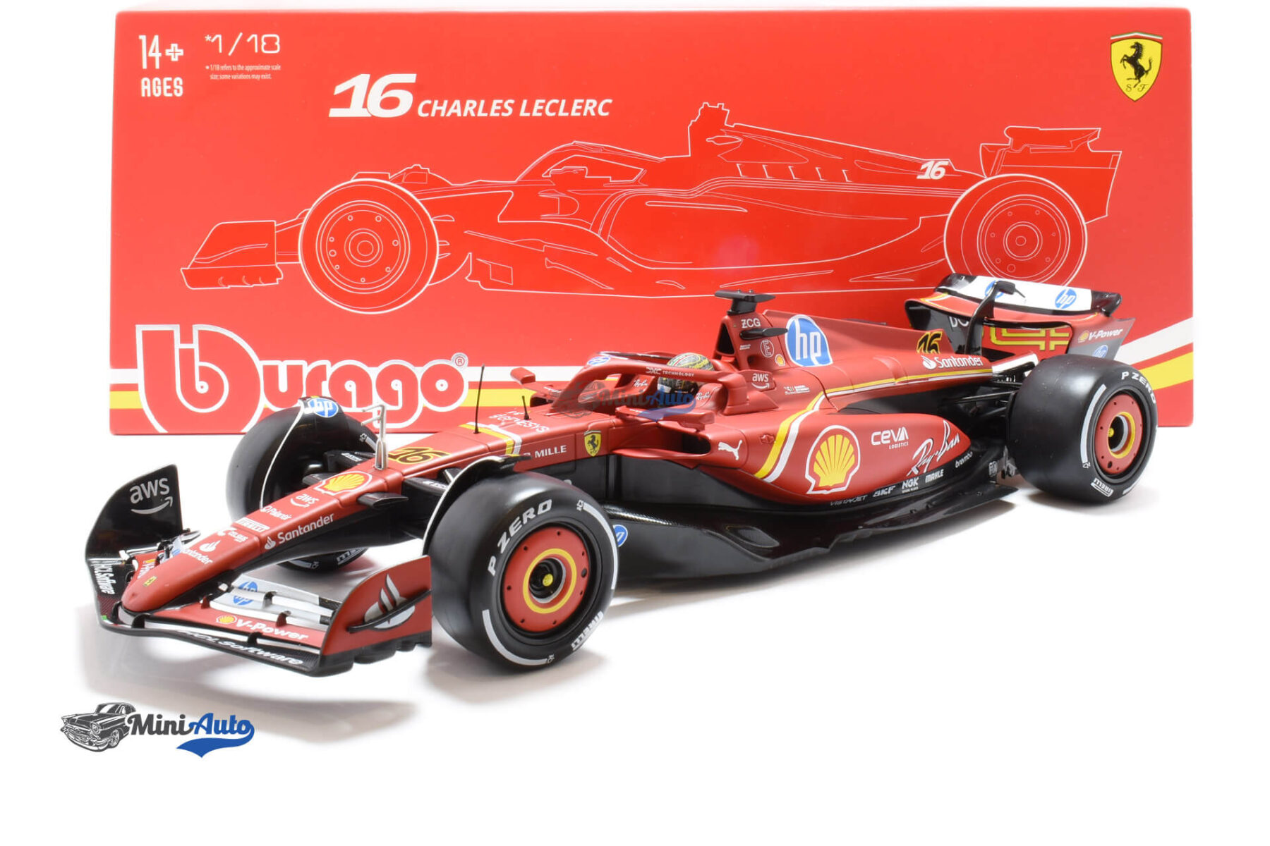 Ferrari SF24 N16 Charles Leclerc - 2024 - Red - Image 4