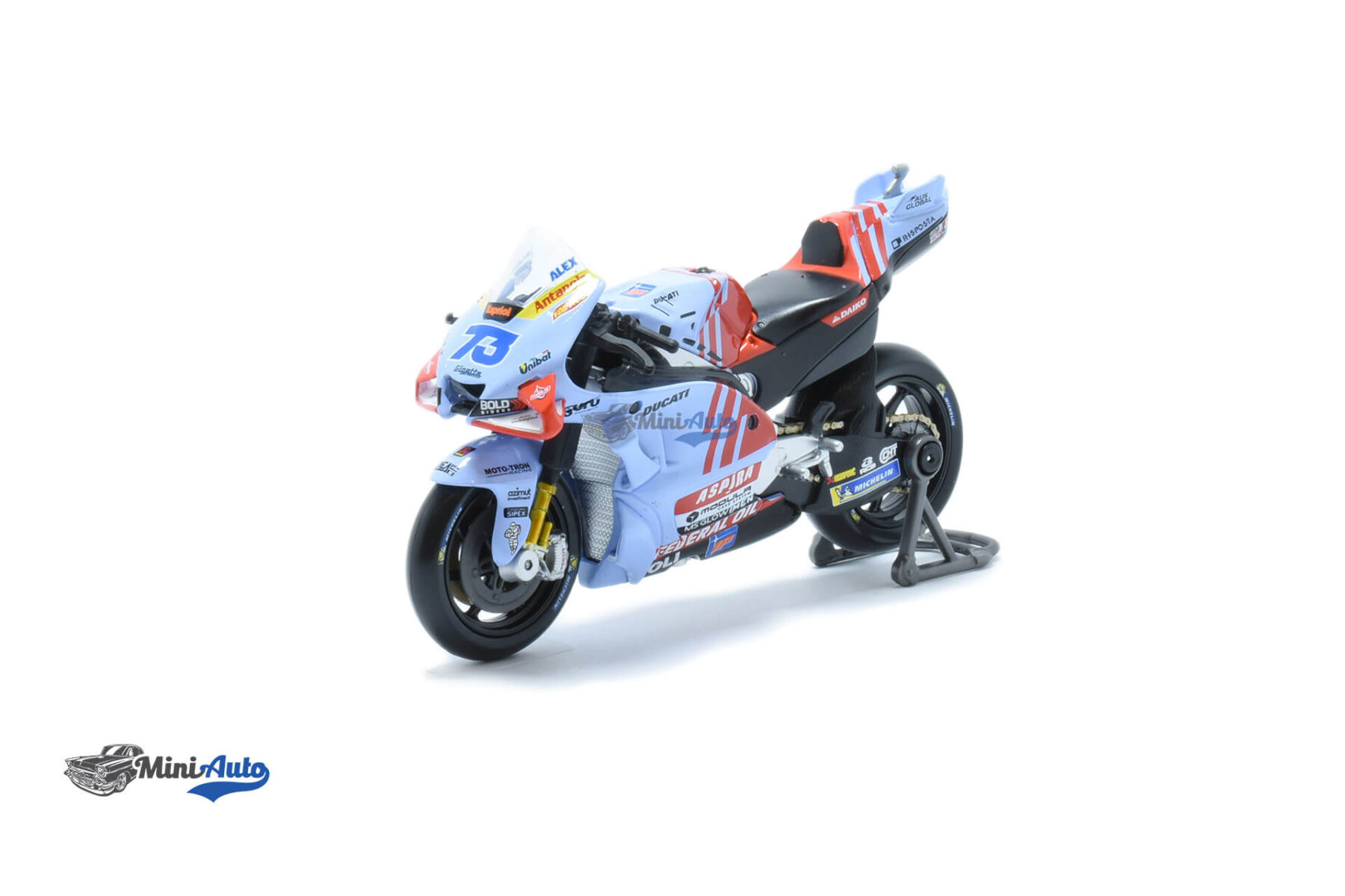 MAI36399ALEX---Ducati-GP23-Team-Gresini-N73-Alex-Marquez---2024---Light-Blue_1 Ducati GP23 Team Gresini N73 Alex Marquez - 2024 - Light Blue - Image 1