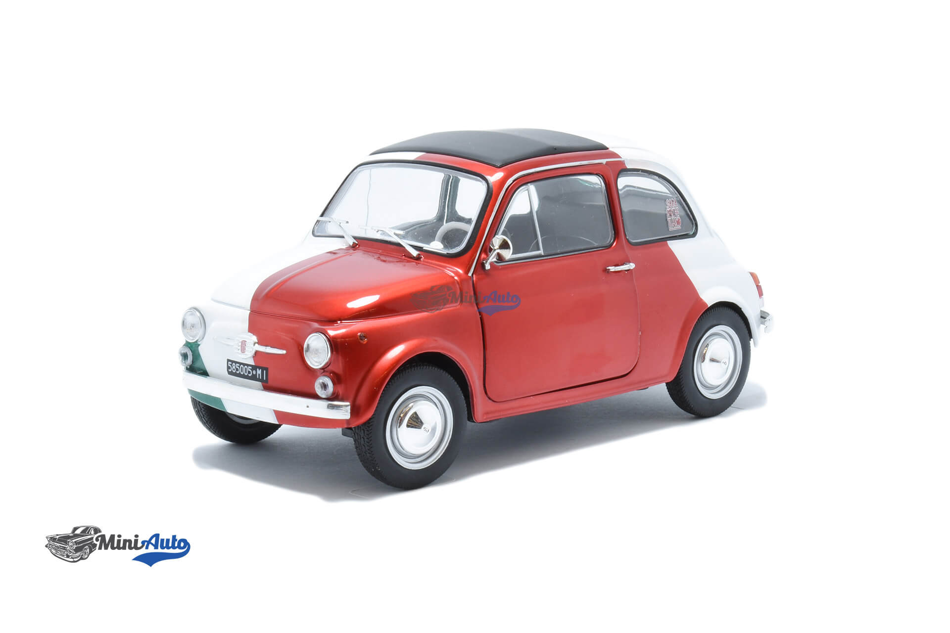 S1801409---Fiat-500-Italian-Livery---1965---WhiteGreenRed_1 Fiat 500 Italian Livery - 1965 - White/Green/Red - Image 1