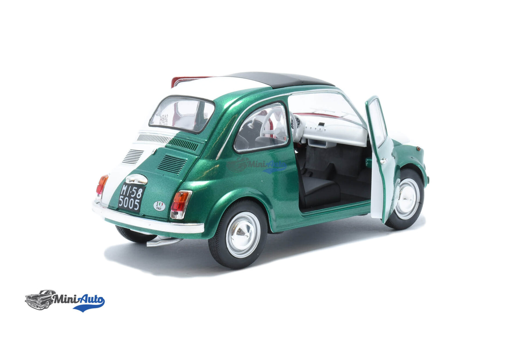 Fiat 500 Italian Livery - 1965 - White/Green/Red - Image 4