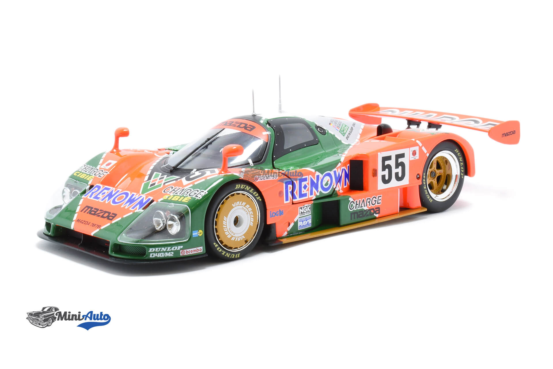 KKDC181331---Mazda-787B-2.6L-N55-Winner-24h-Le-Mans---1991---OrangeGreen_1 Mazda 787B 2.6L N55 Winner 24h Le Mans - 1991 - Orange/Green - Image 1