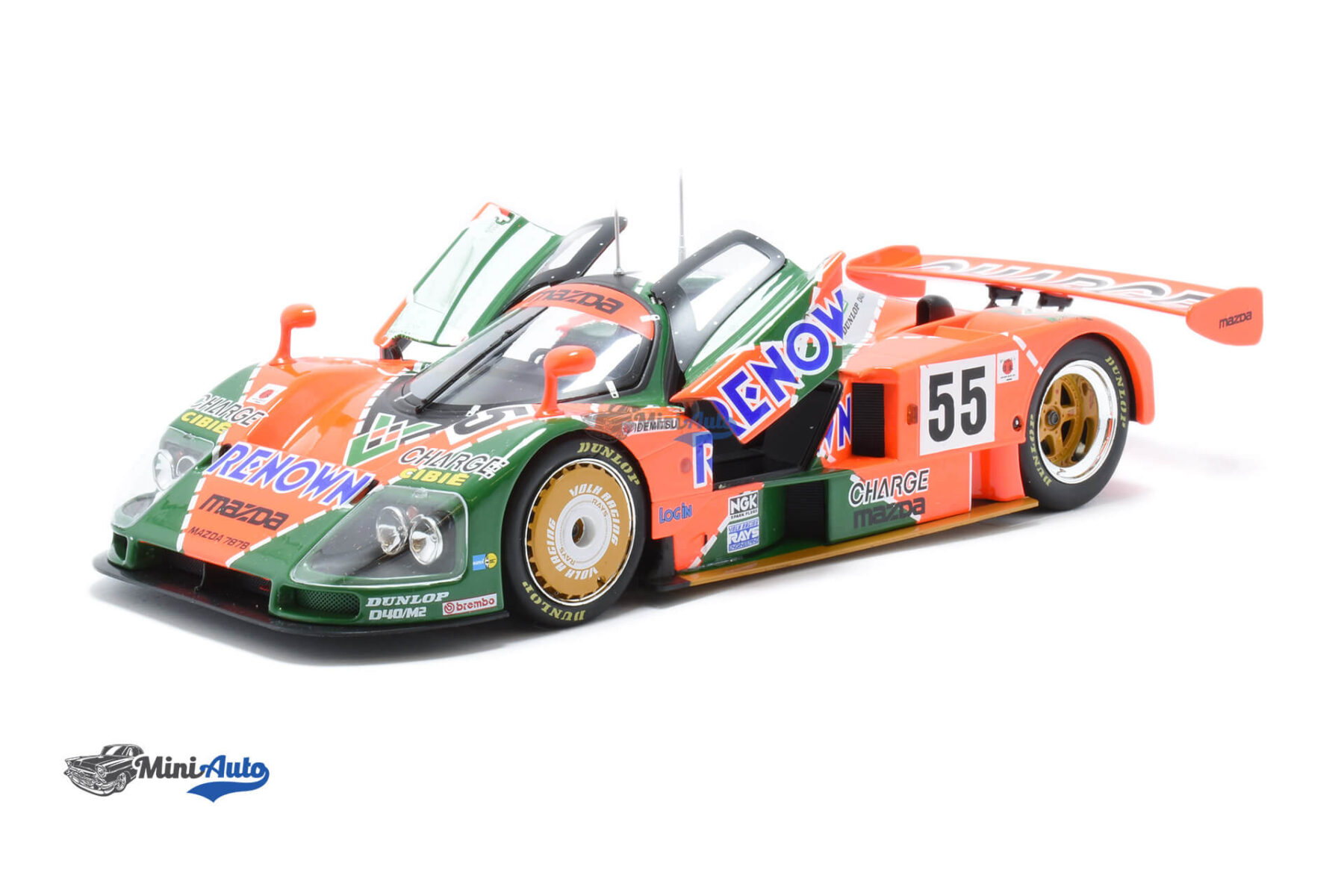 Mazda 787B 2.6L N55 Winner 24h Le Mans - 1991 - Orange/Green - Image 2